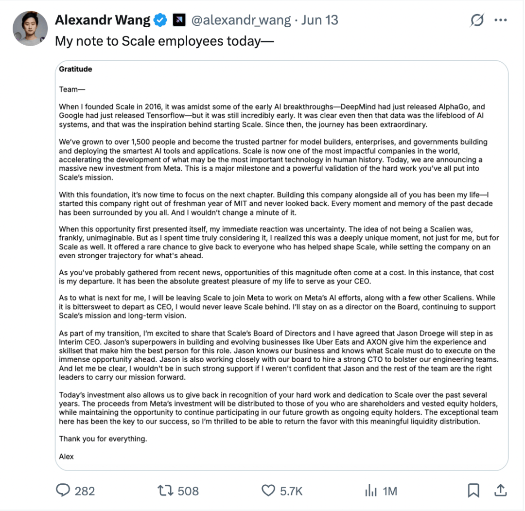 150億美元！28歲華裔天才官宣加入Meta，扎克伯格掀翻AI牌桌！