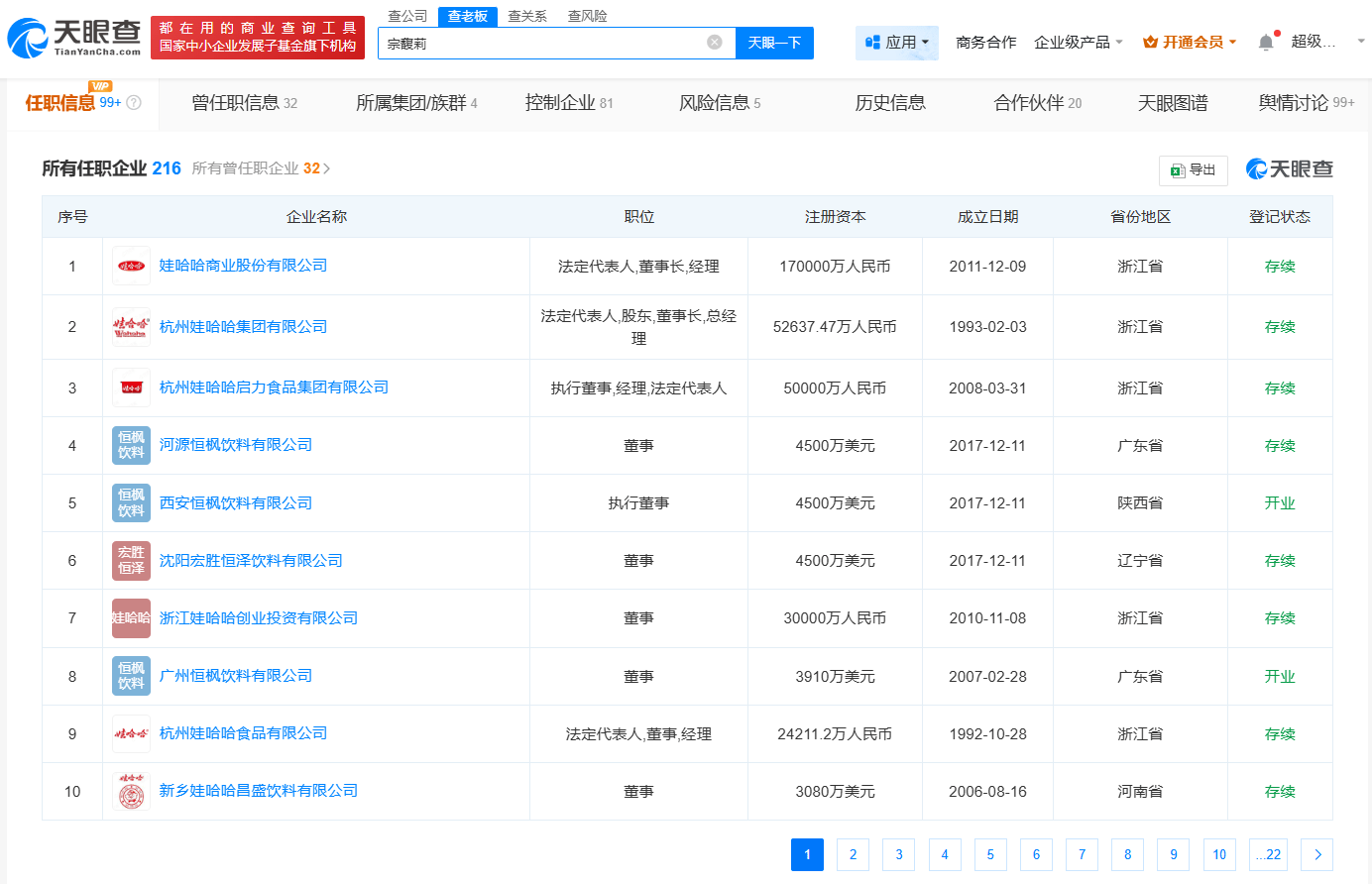 娃哈哈創(chuàng)始人宗慶后的女兒宗馥莉名下多家娃哈哈公司更名為宏勝！被三名自稱“同父異母弟妹”在香港法庭起訴