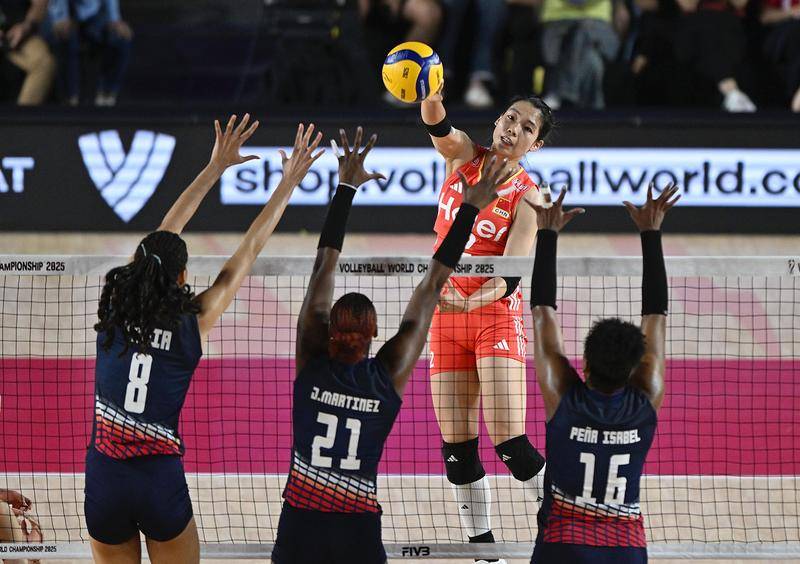 3連勝！世錦賽-中國女排3-0多米尼加鎖小組頭名 1/8決賽戰(zhàn)法國